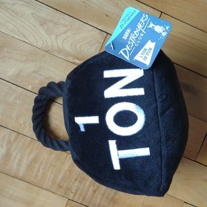 NWT Bark 1 Ton of Fun Squeaky Kettlebell Dog Toy